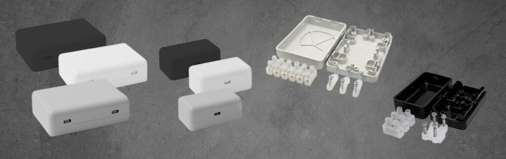 PlayB monteringsdåse anvendt som forgreningsdåse til faste el-installationer